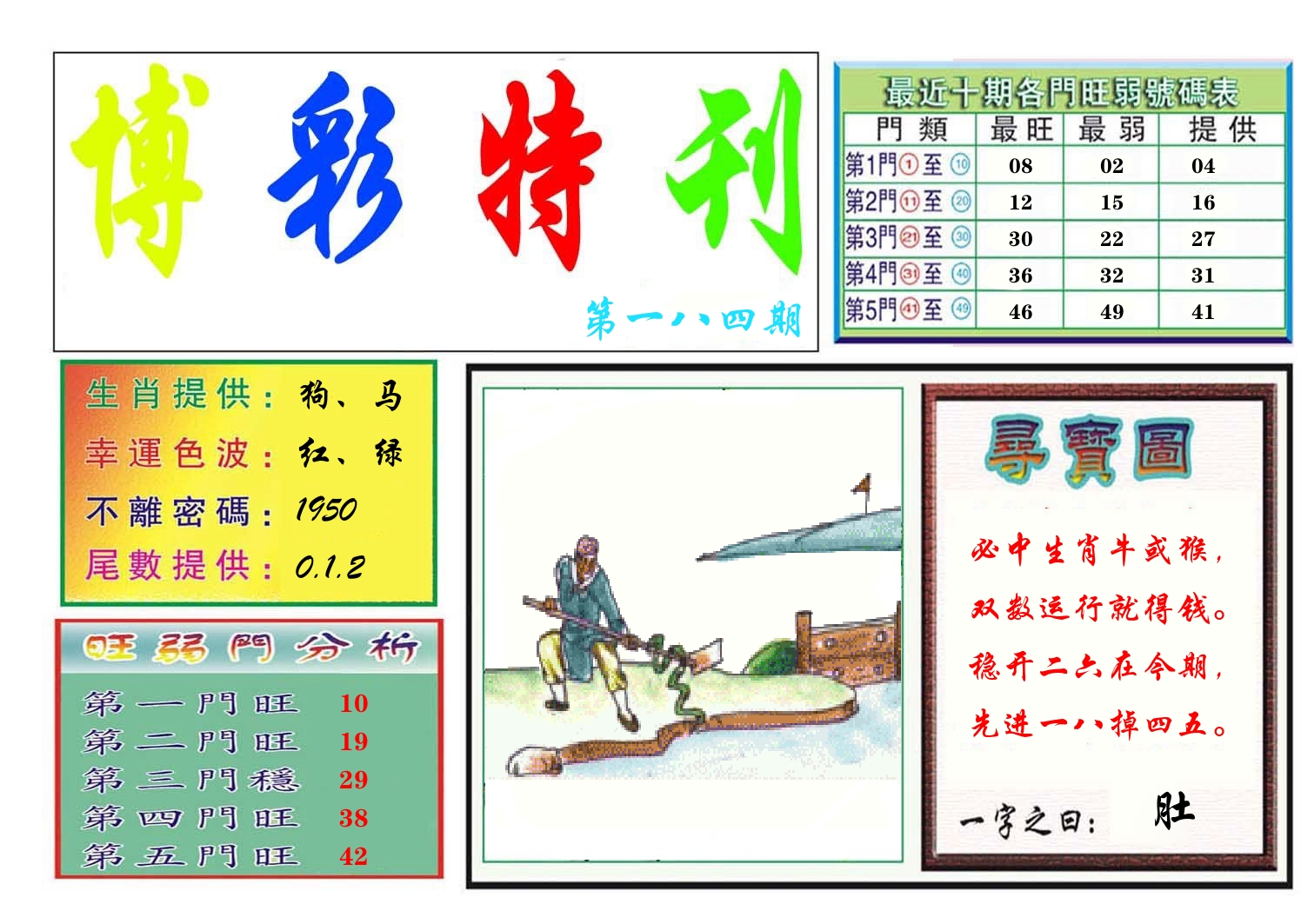 博彩特刊 第185期