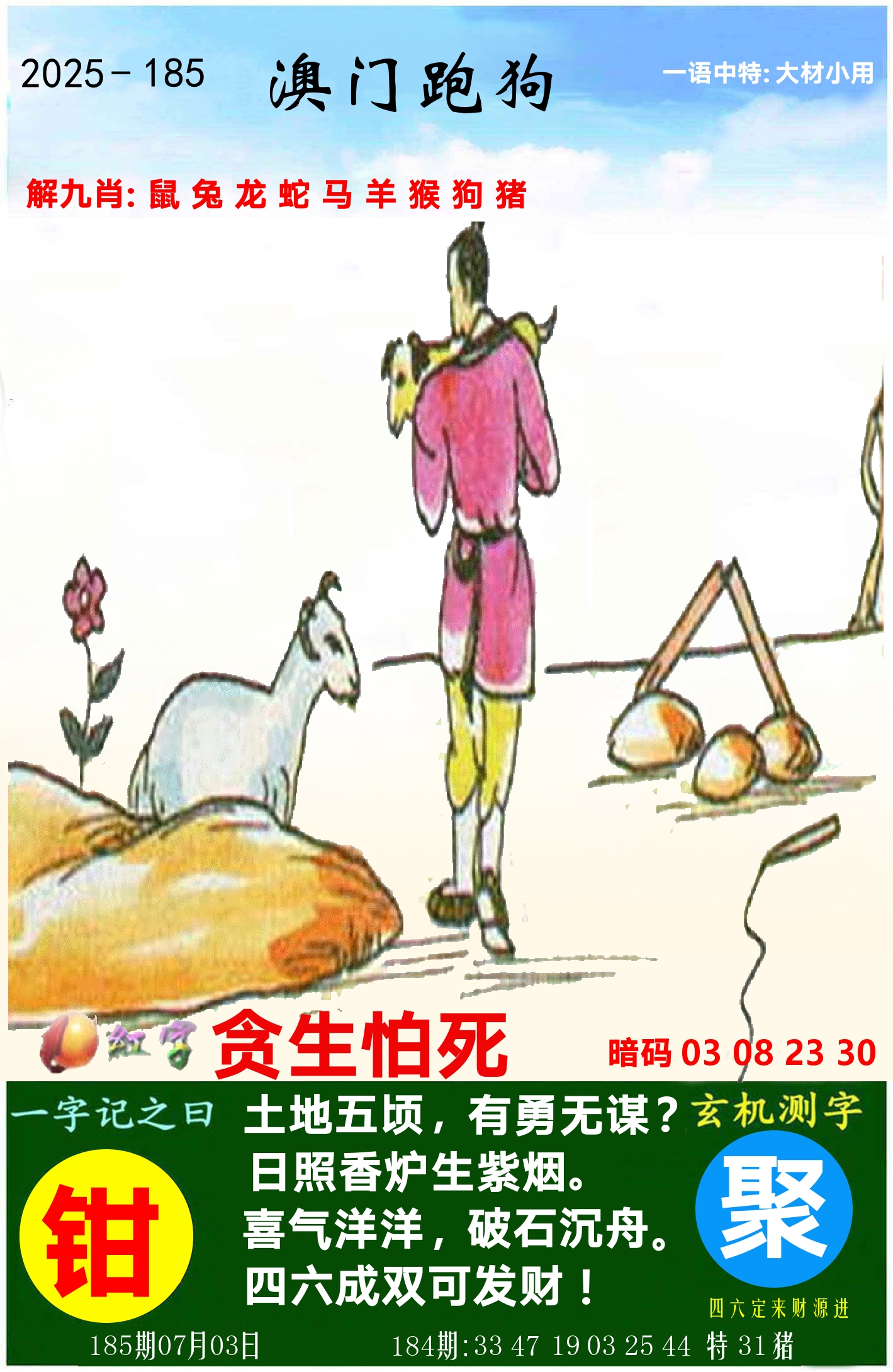 澳门跑狗图 第185期