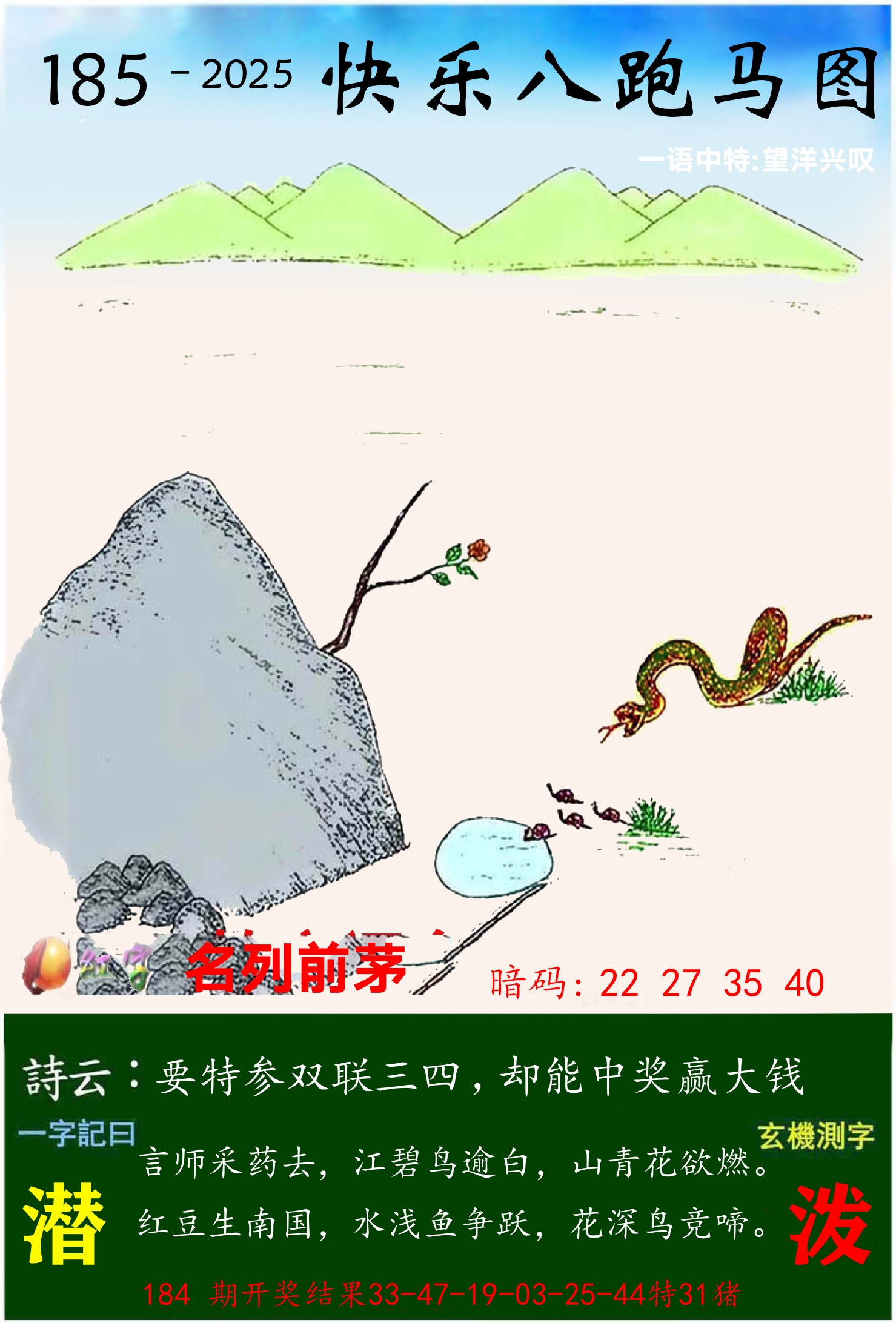 澳门跑马 第185期