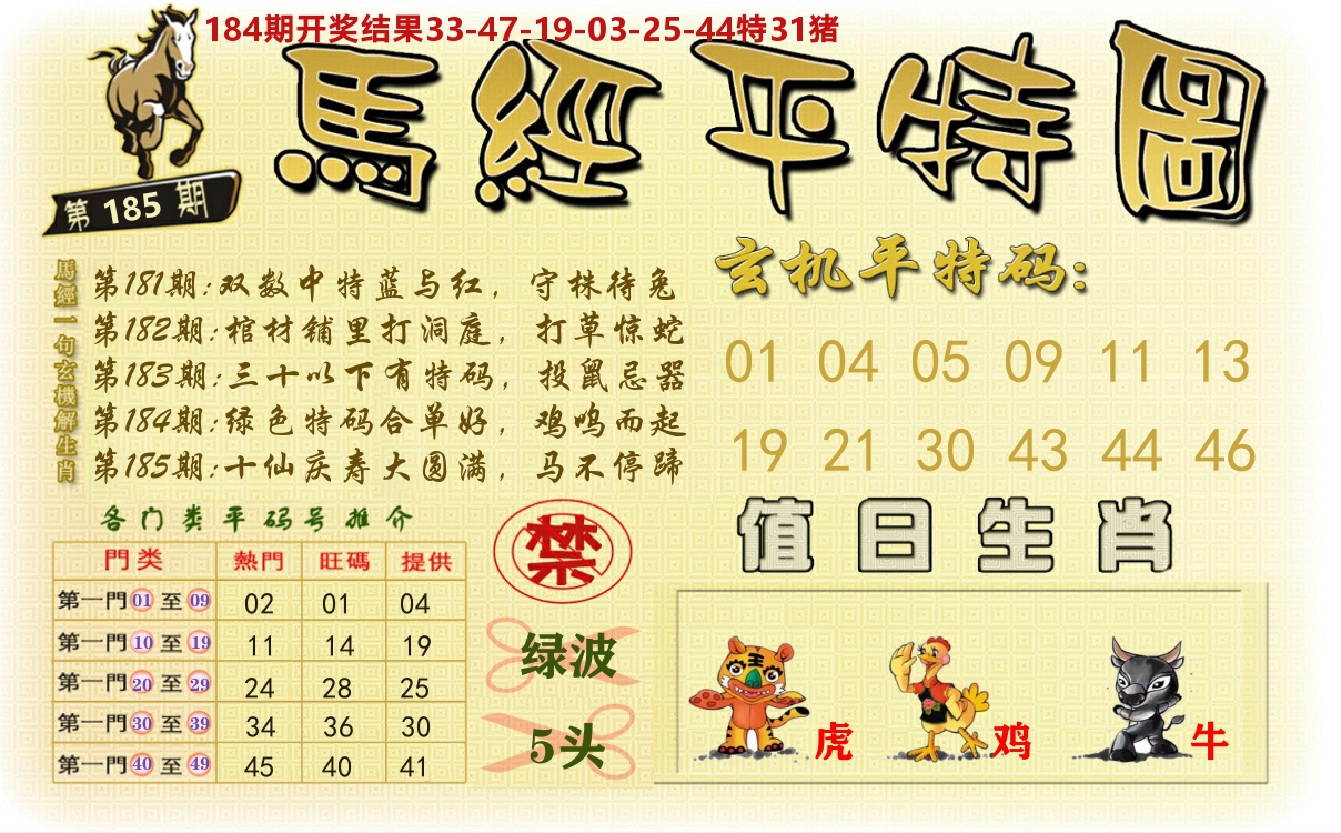 澳门平特图 第185期