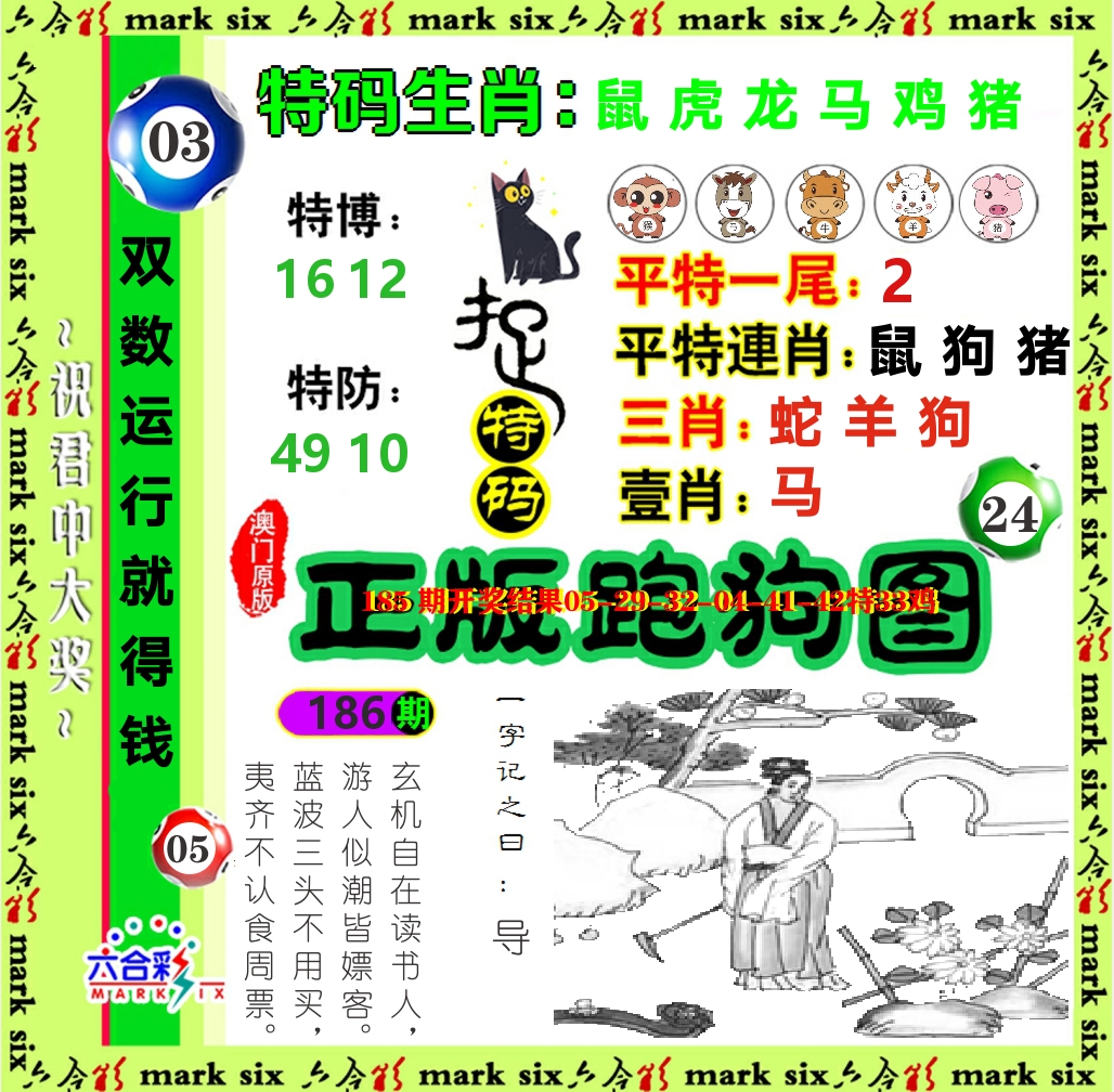 正版跑狗图 第186期