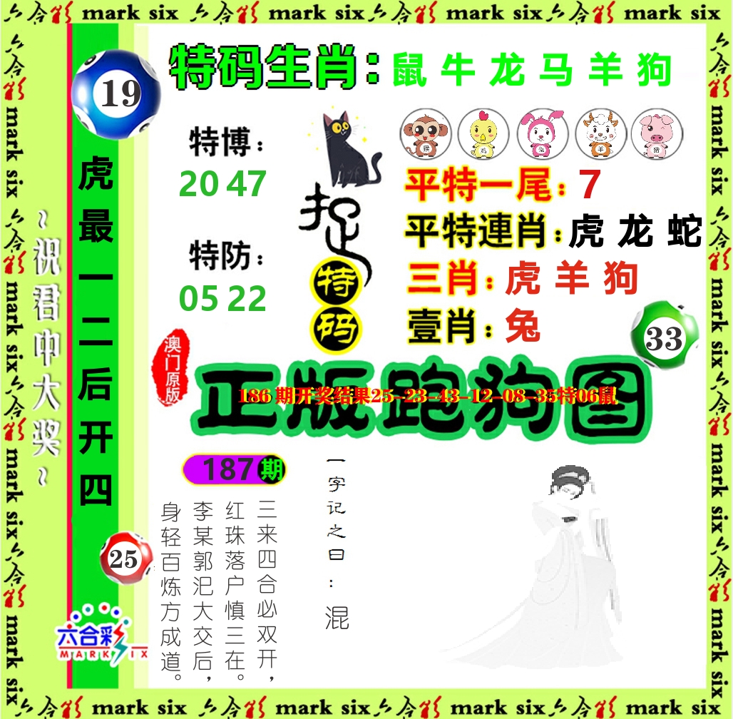 正版跑狗图 第187期