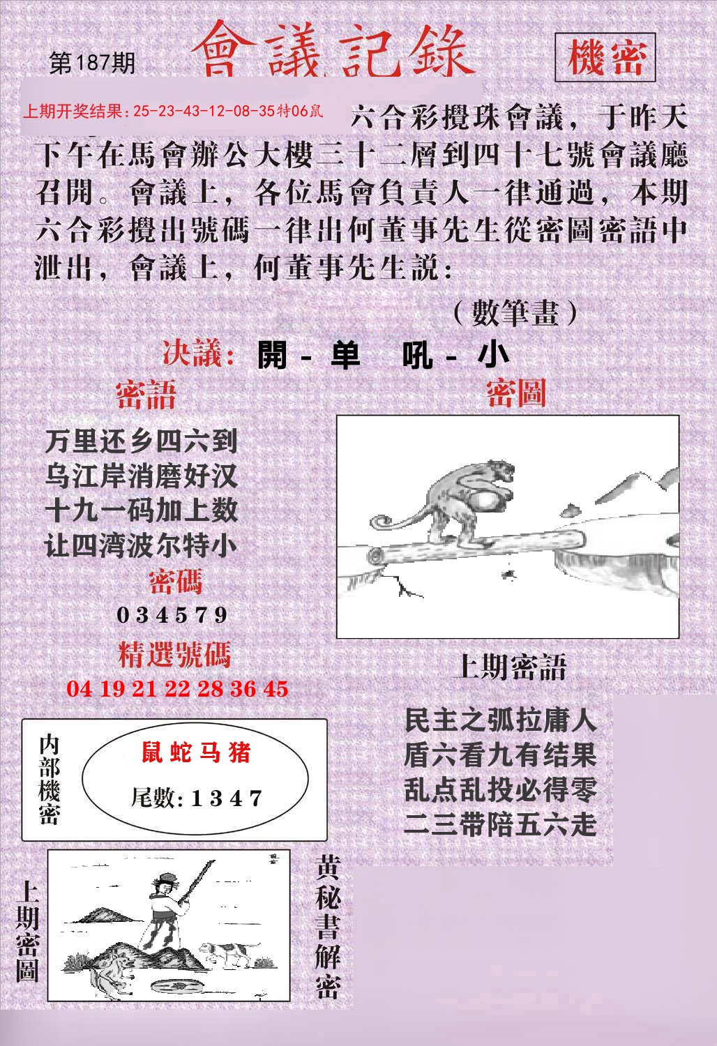 会议记录 第187期