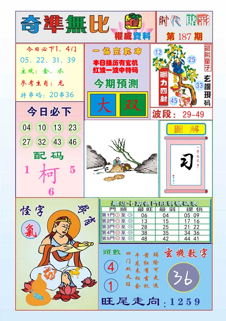 时代赌彩 第188期