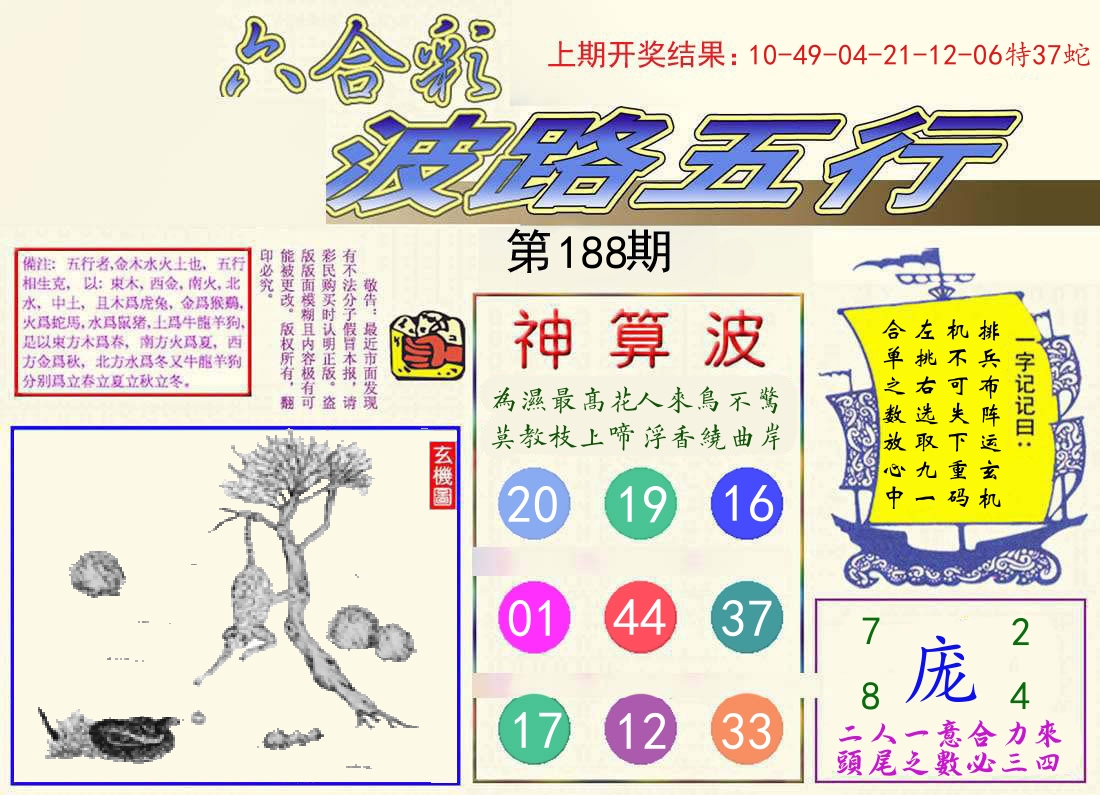 波路五行 第188期