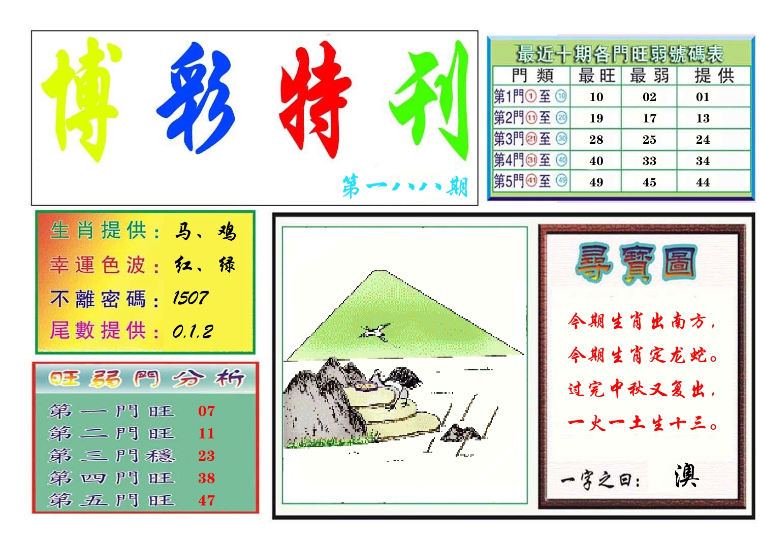博彩特刊 第189期