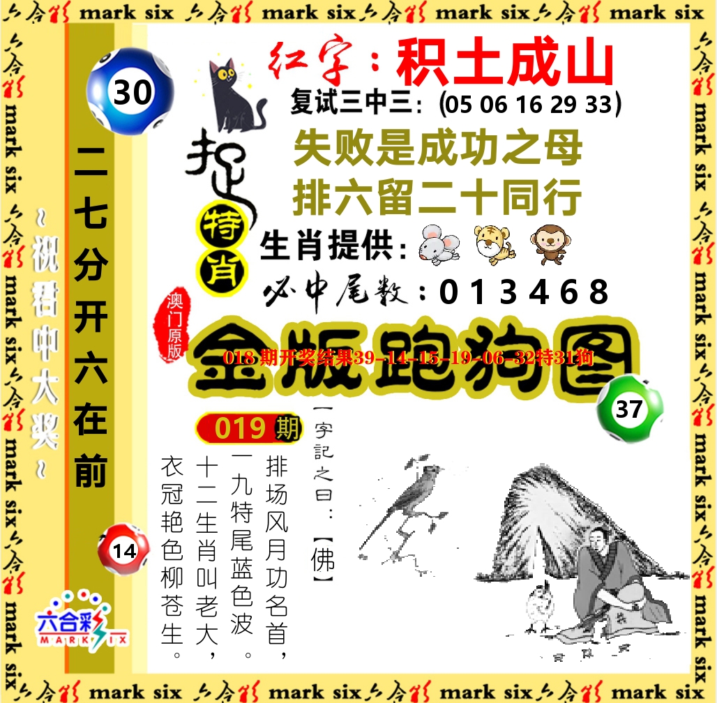 金版跑狗图 第19期