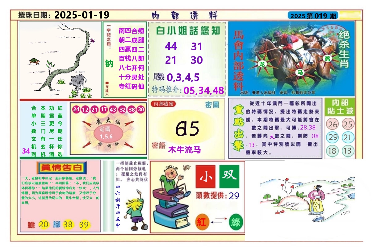 澳门内部透料A 第19期
