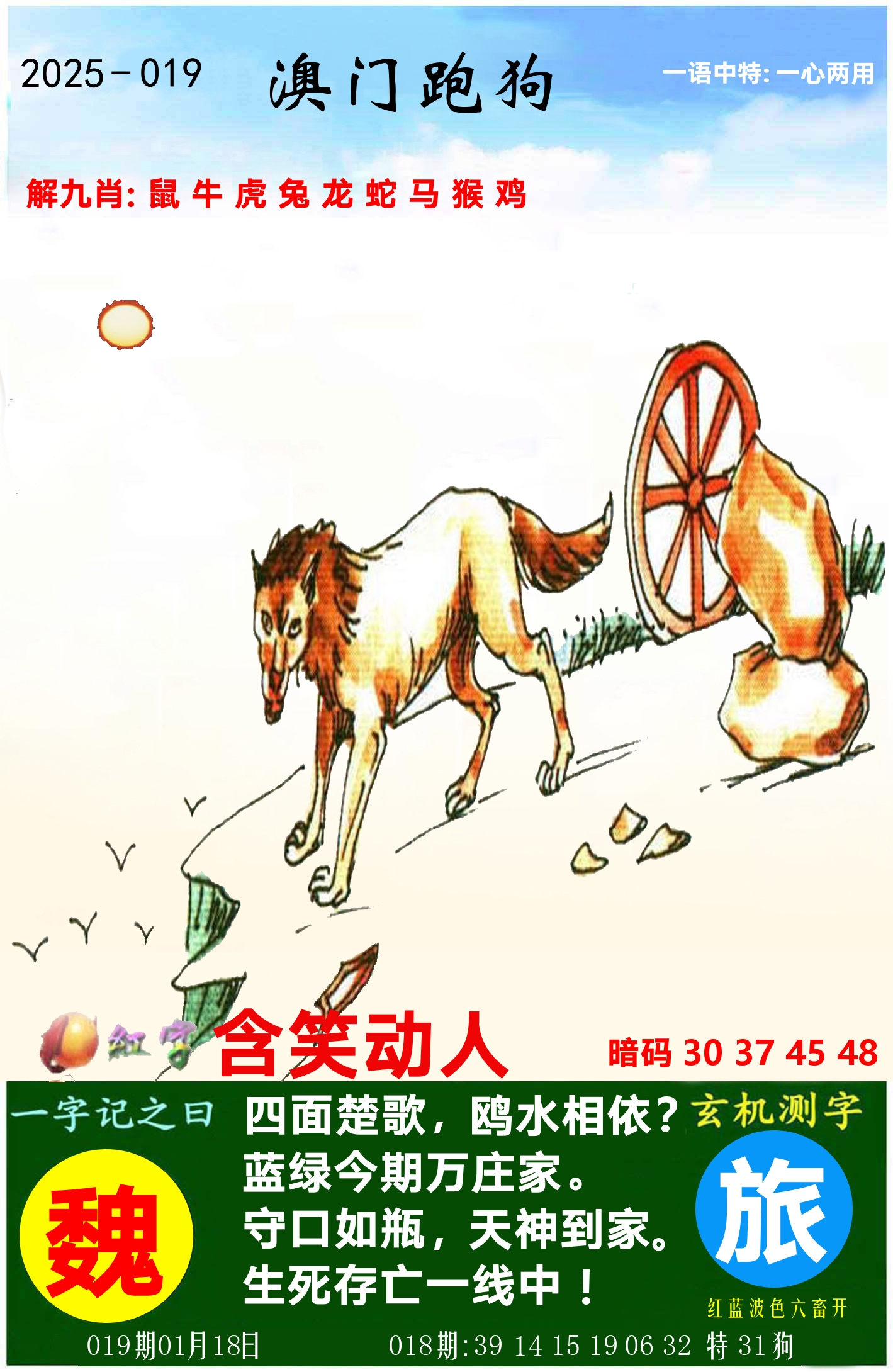 澳门跑狗图 第19期