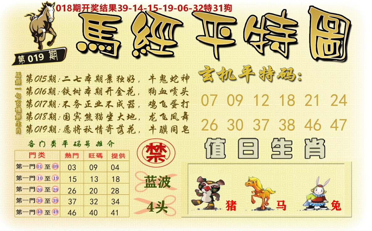 澳门平特图 第19期