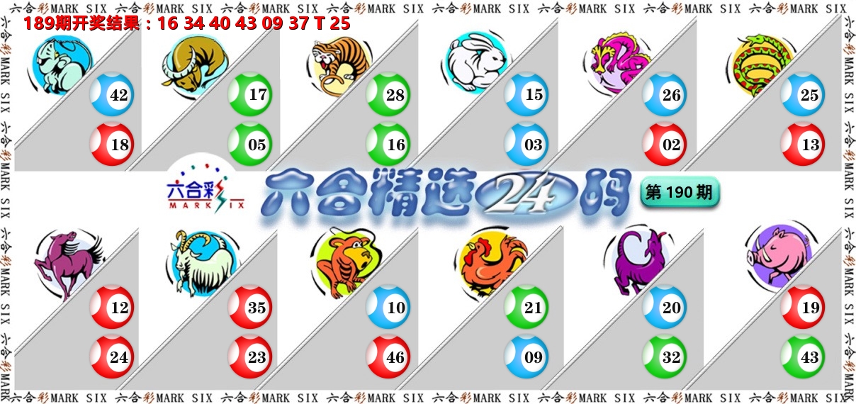 六合精选24码 第190期