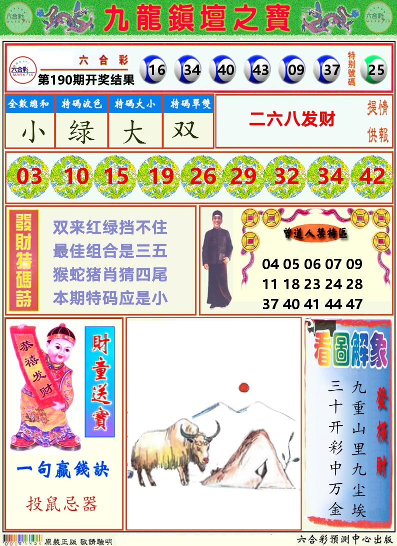 挂牌解特码A 第190期