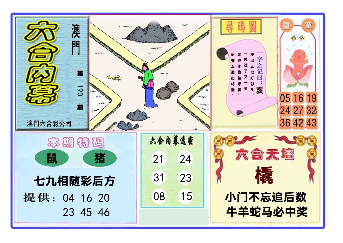 六合内幕 第190期