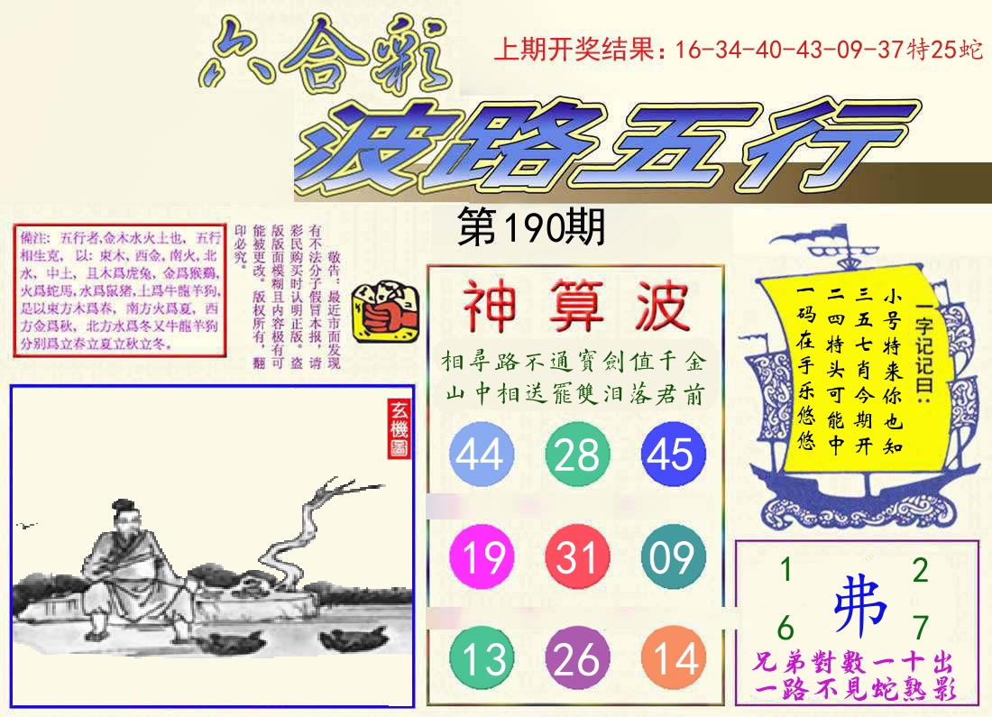 波路五行 第190期