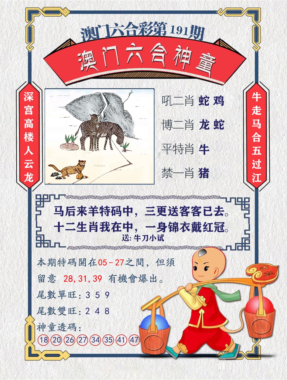 六合神童 第191期