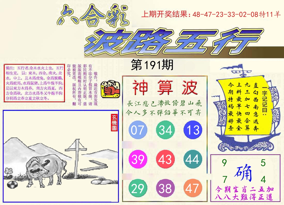 波路五行 第191期