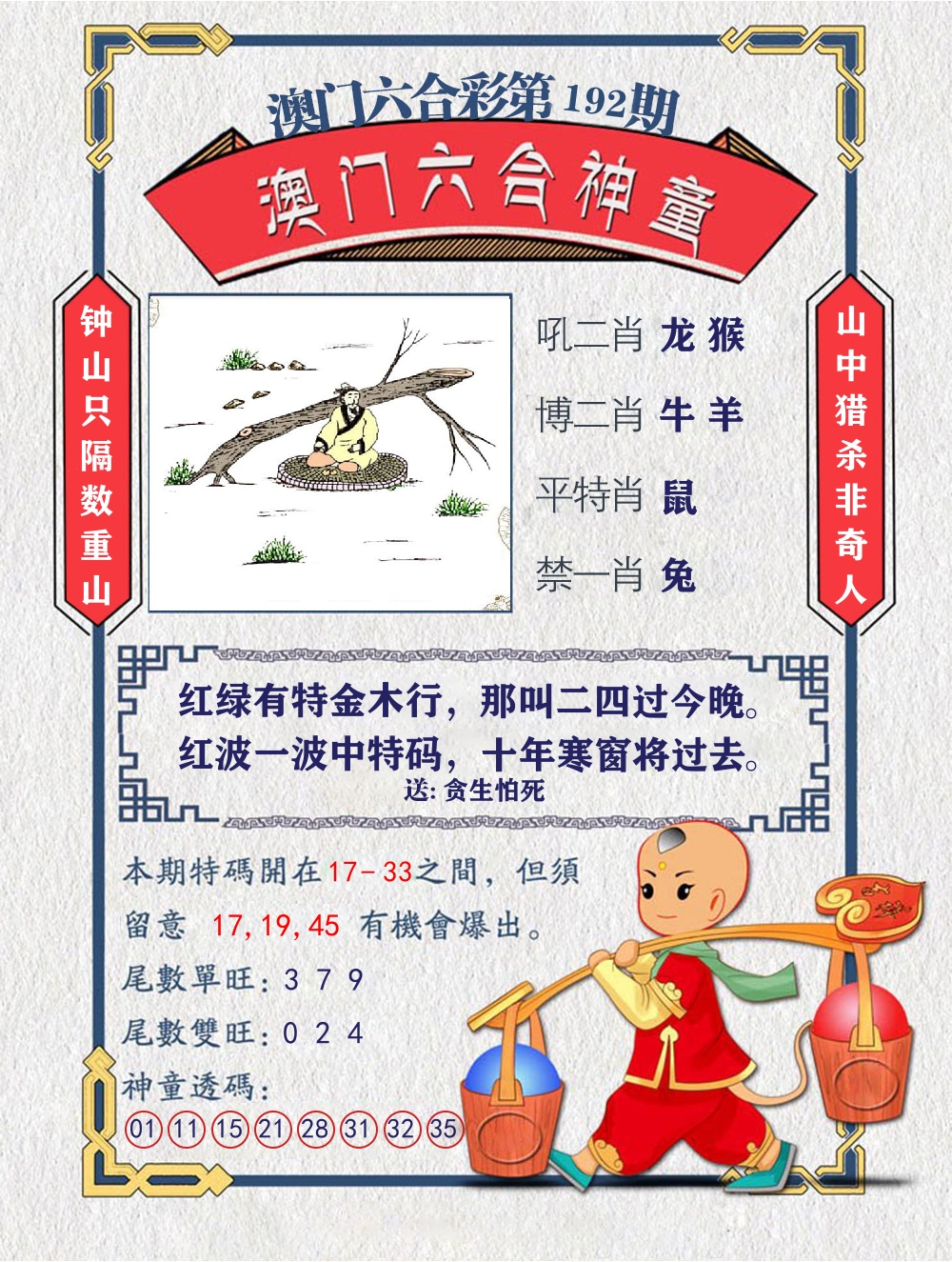 六合神童 第192期