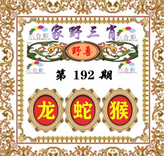 家野三肖 第192期