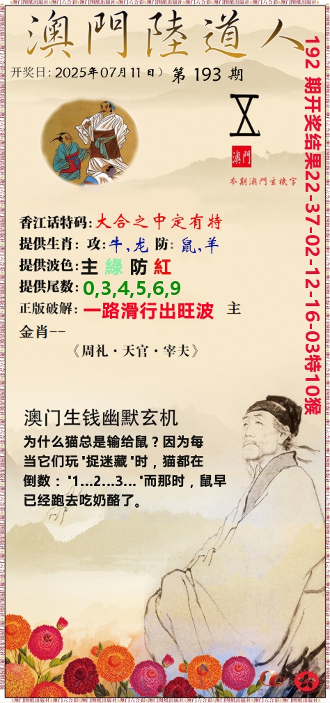 澳门陆道人 第193期