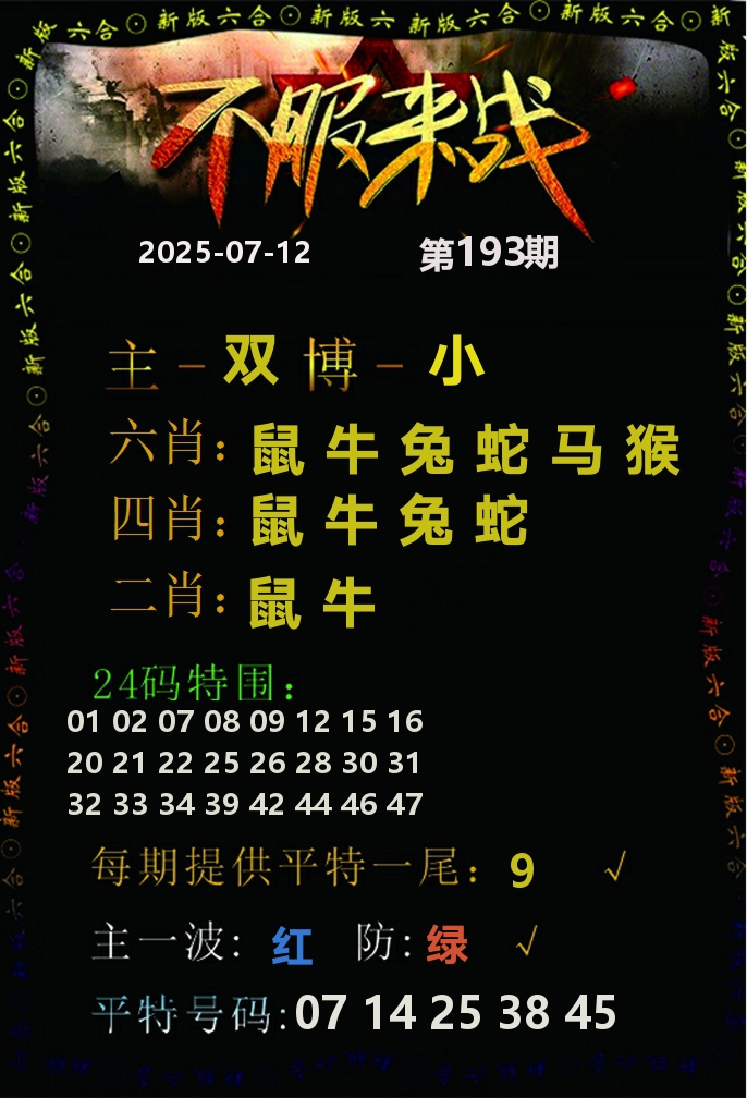 不服来战 第193期