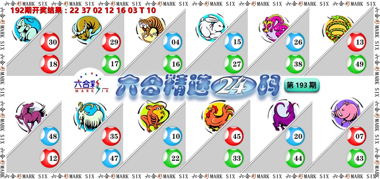 六合精选24码 第193期