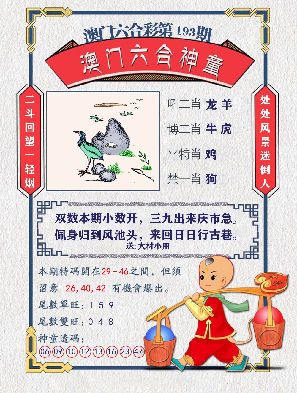 六合神童 第193期