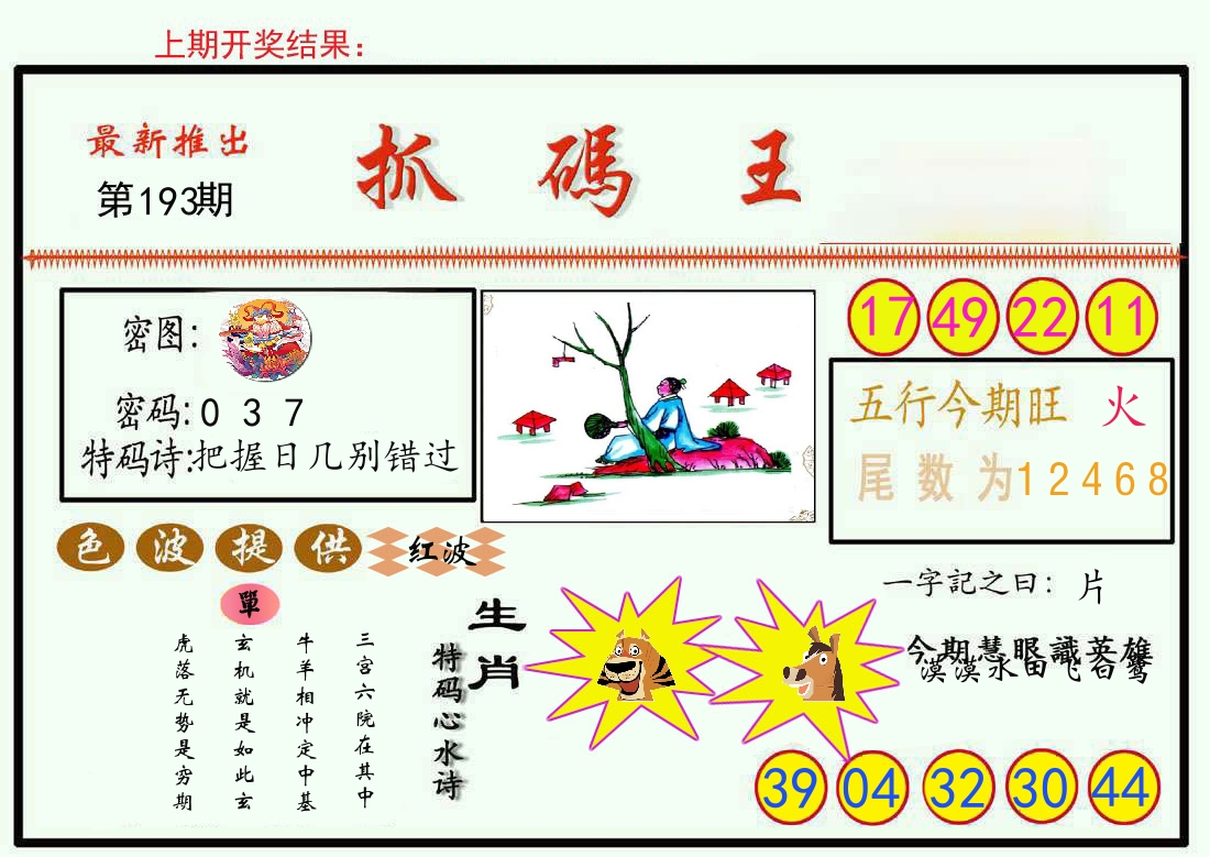 最新抓码王 第193期