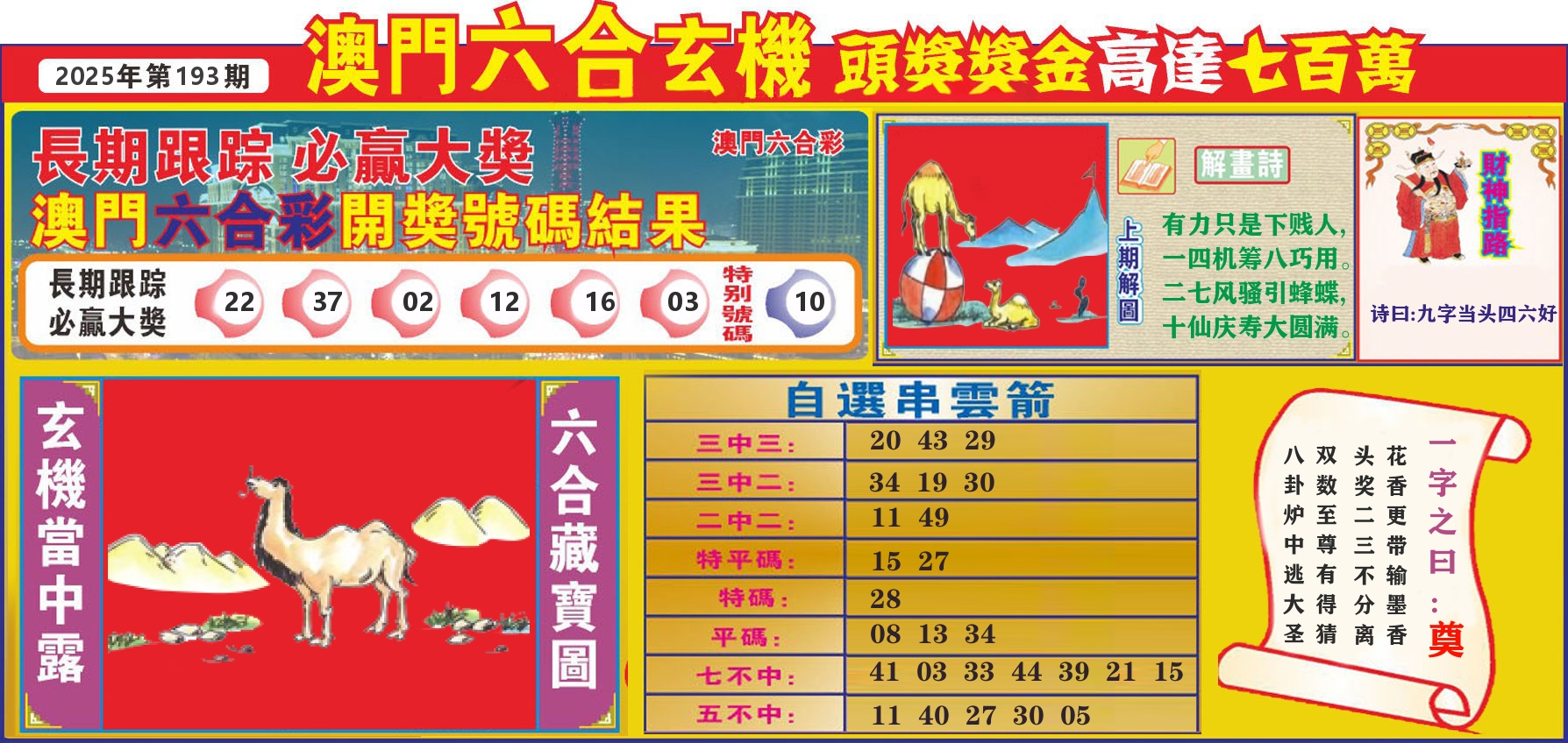 七星彩图C 第193期