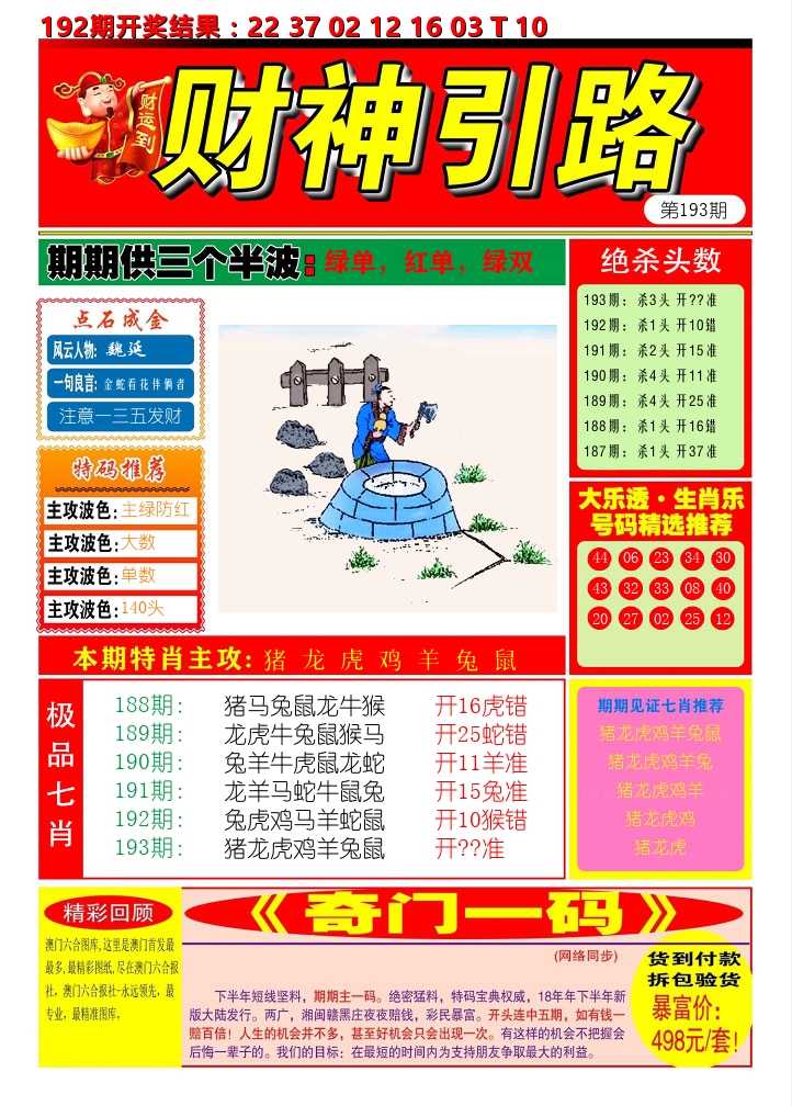 财神引路 第193期