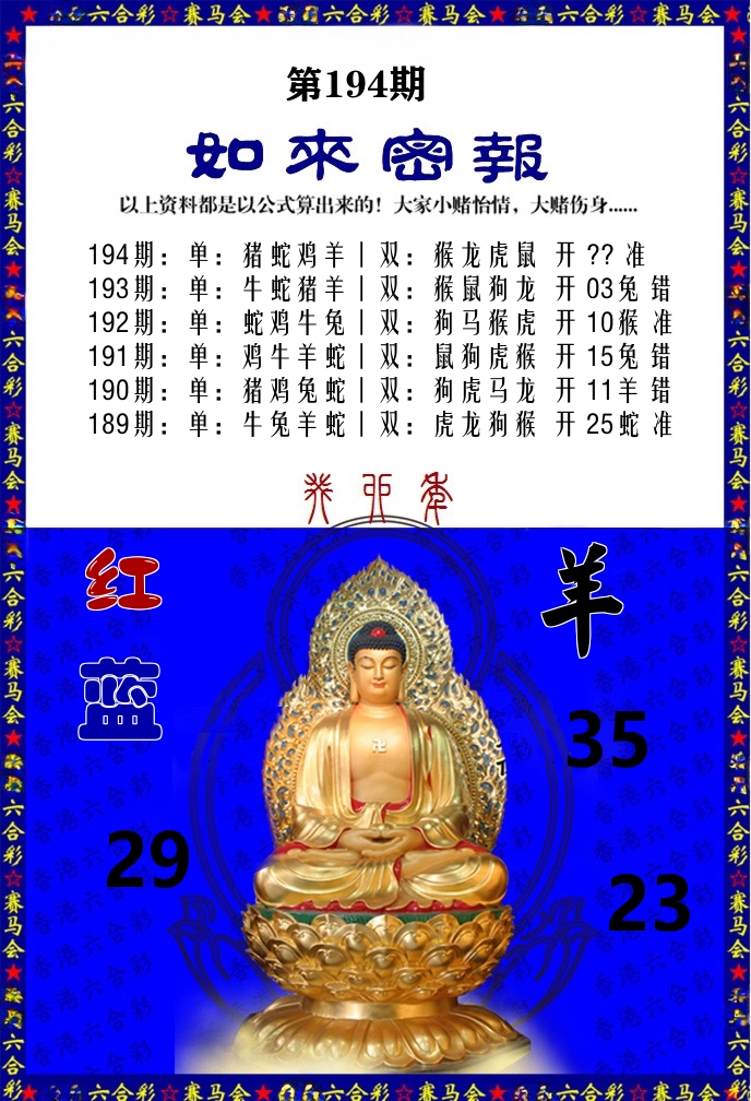如来密报 第194期
