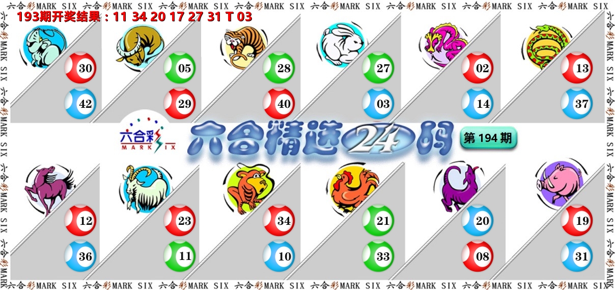 六合精选24码 第194期