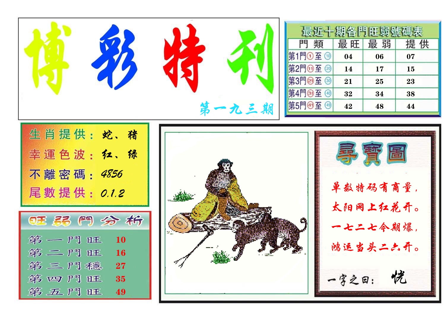 博彩特刊 第194期