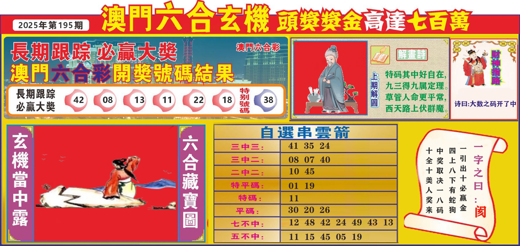 七星彩图C 第195期