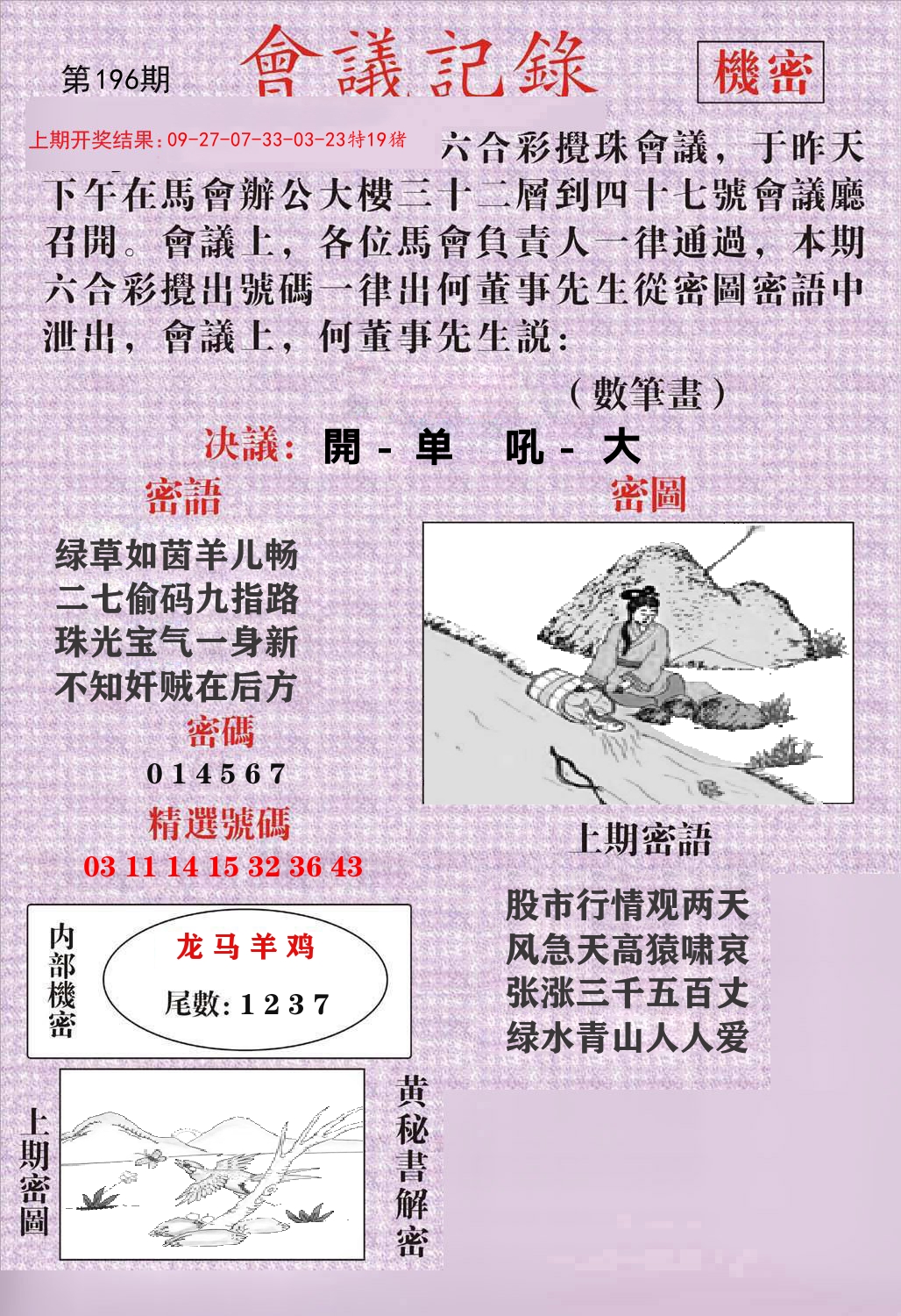 会议记录 第196期