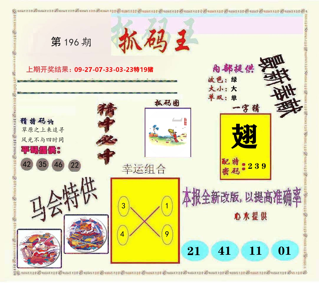 抓码王 第196期