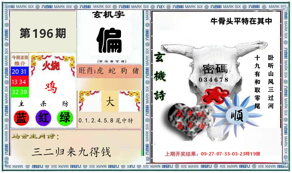 牛骨玄机 第196期