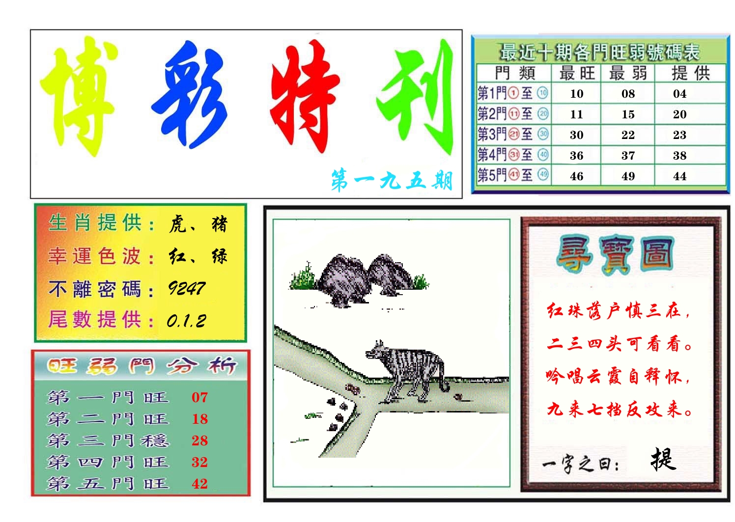 博彩特刊 第196期