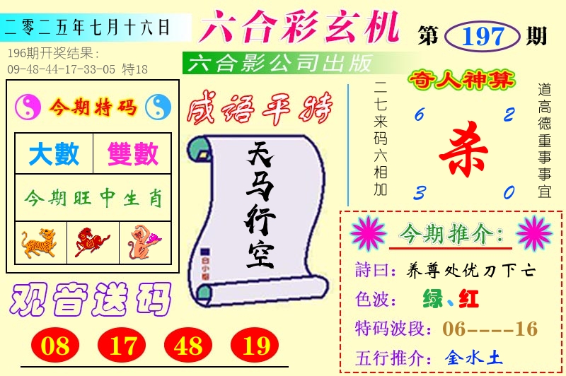 澳门六合玄机 第197期