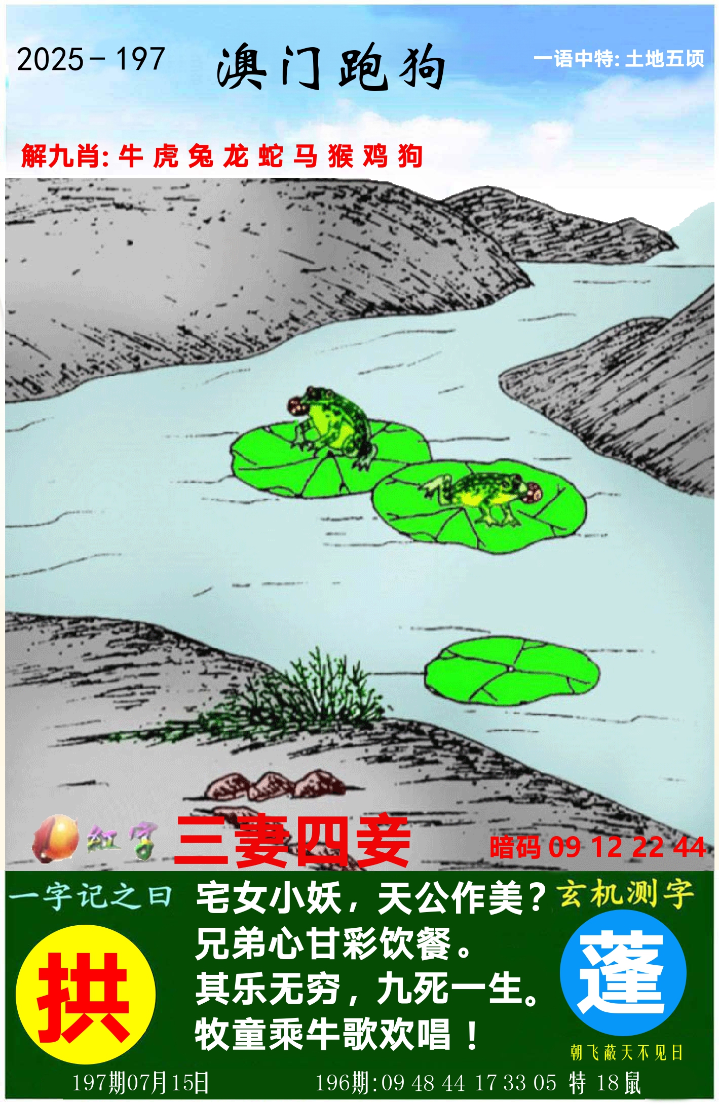 澳门跑狗图 第197期