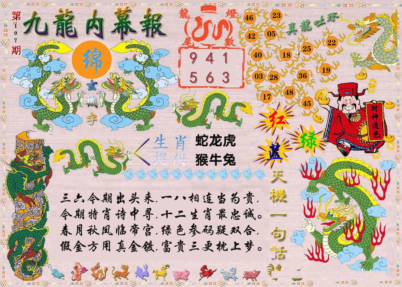 澳门内幕报 第197期
