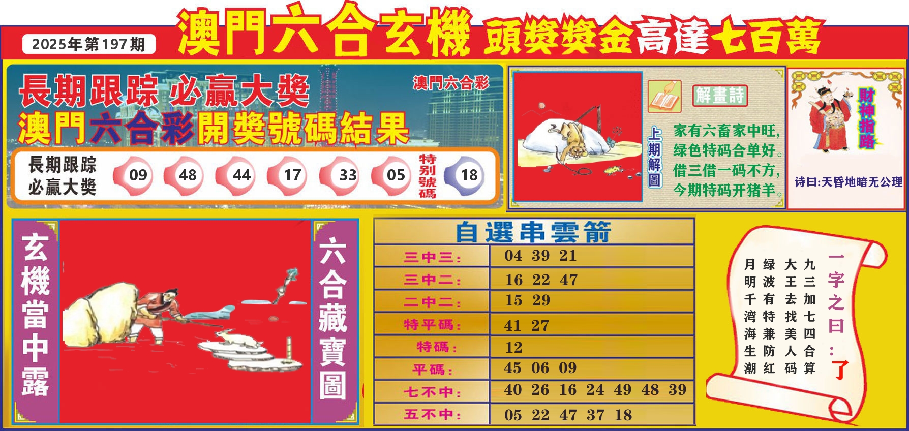 七星彩图C 第197期