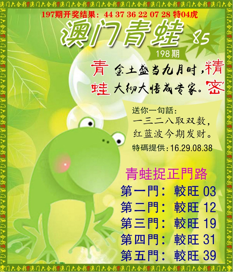 青蛙系列85 第198期