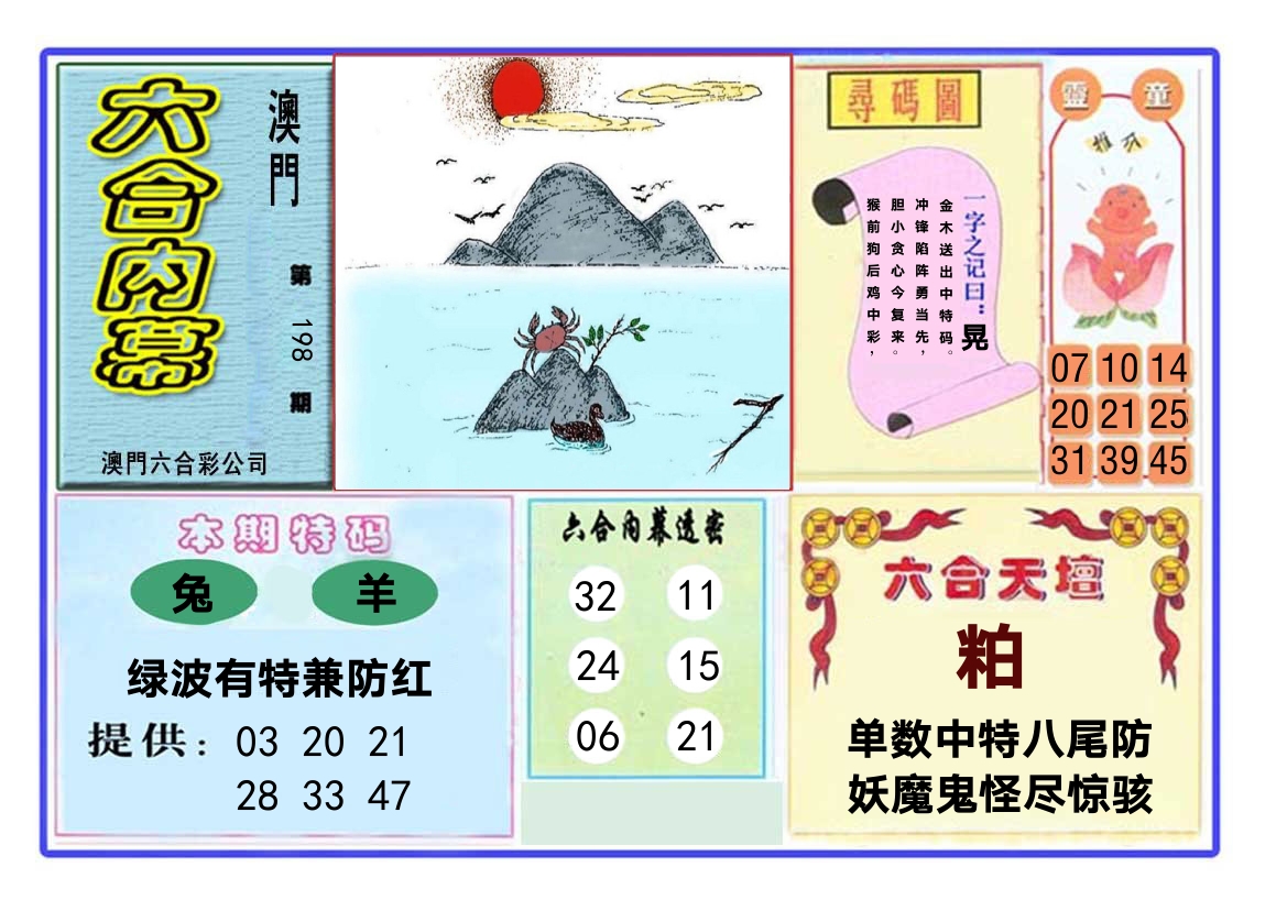六合内幕 第198期