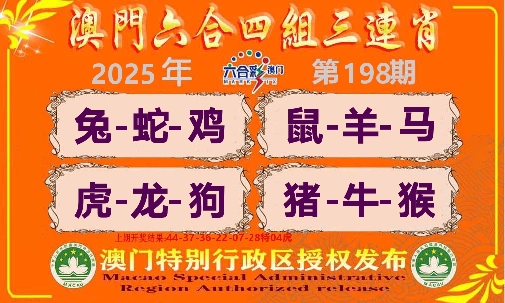 六合三连肖 第198期