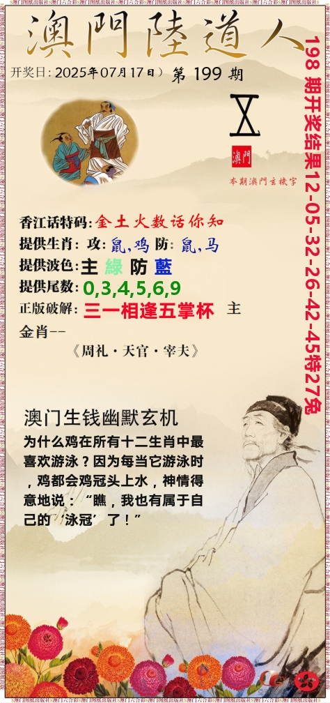 澳门陆道人 第199期