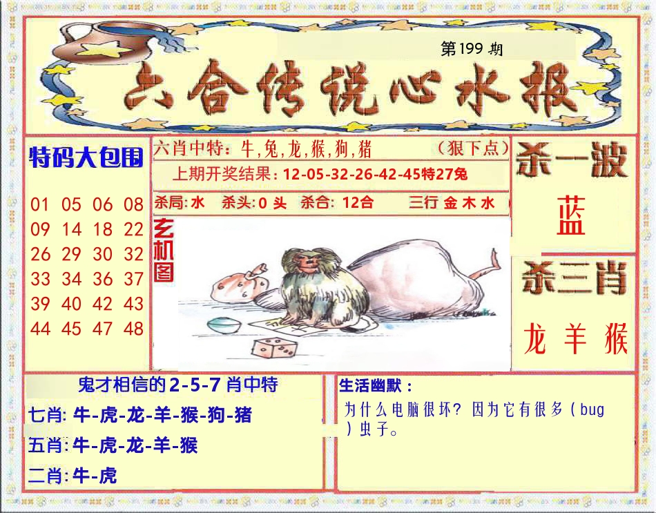 六合传说心水报 第199期