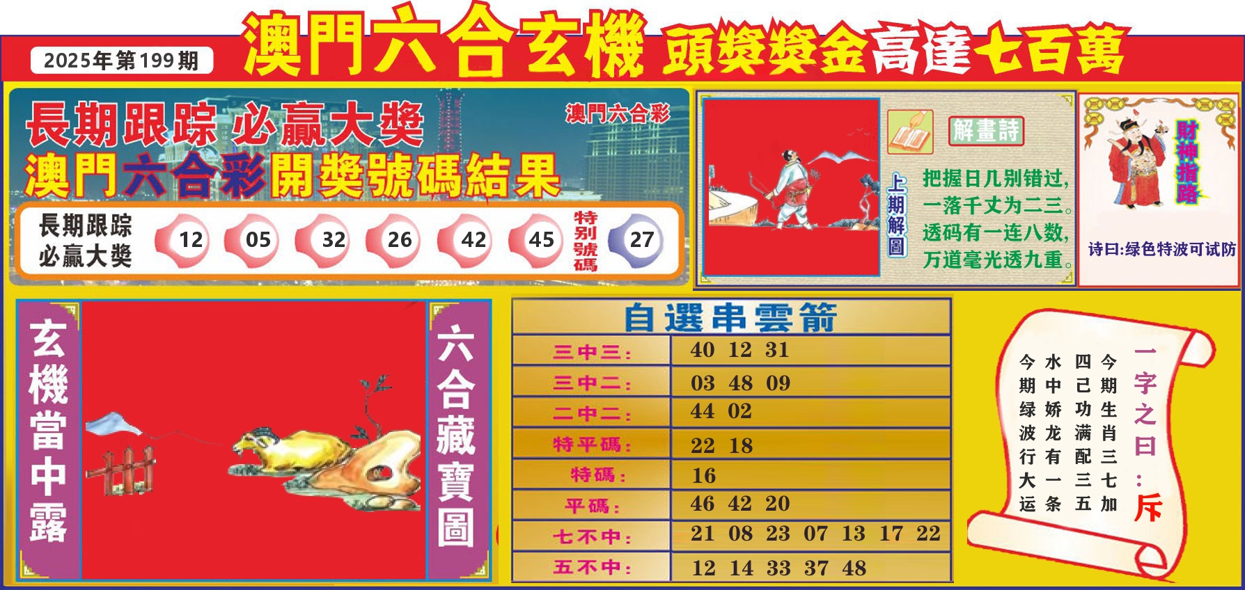 七星彩图C 第199期
