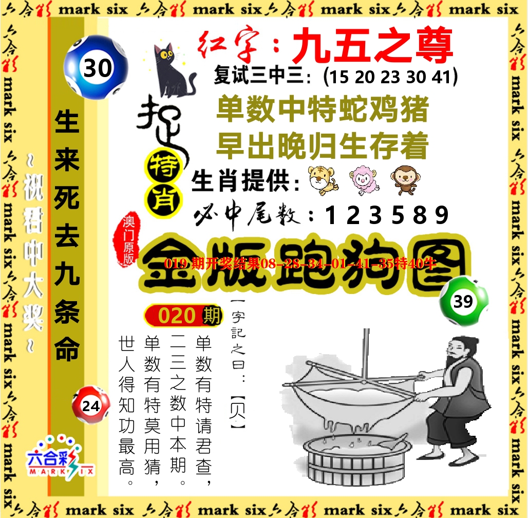 金版跑狗图 第20期