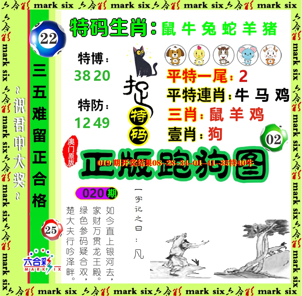 正版跑狗图 第20期