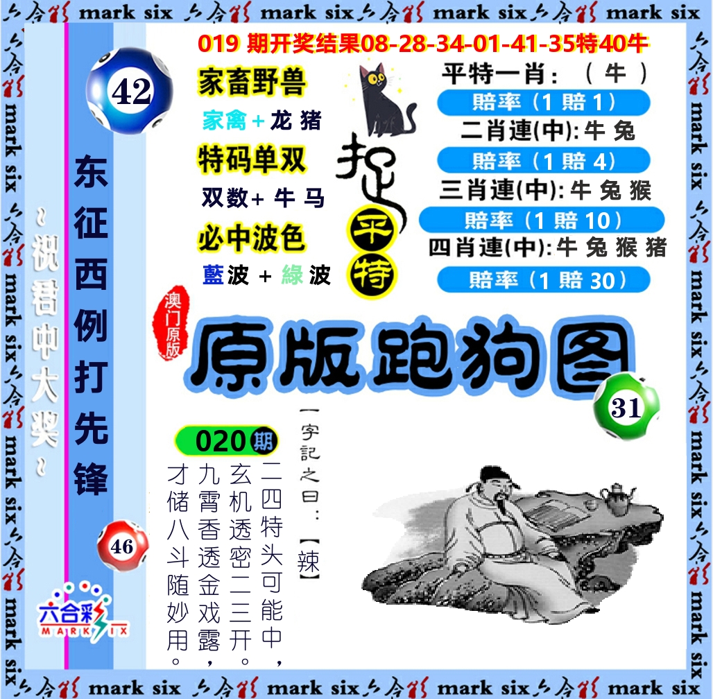 原版跑狗图 第20期